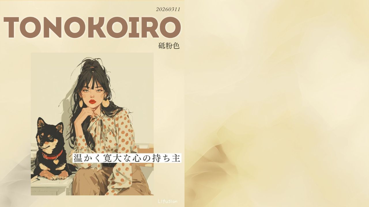 3月11日の誕生色「砥粉色（とのこいろ）」をご紹介。PC作業で目や肩が疲れがちな在宅ワーカーへ、温かいアースカラーとおすすめのアンバー砂時計で、デジタルから離れてホッと癒やされるリラックス時間の作り方をお届けします。